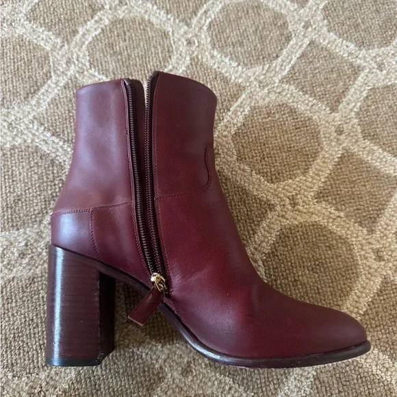 CHANEL Deep Red Ankle Boots - Picture 3 of 10